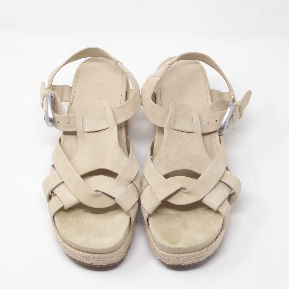 Aerosoles Womens Chatham Platform Sandals Tan Suede Espadrille Block Heel 8.5 - Picture 4 of 9